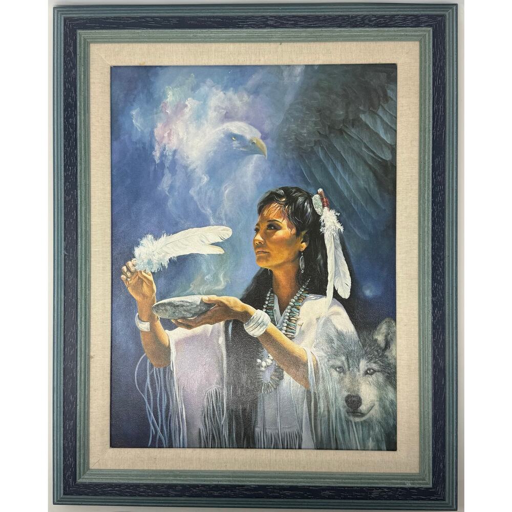 Detha Watson “Within the Power” Framed Native American Art Print 21”×16”